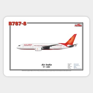 Boeing B787-8 - Air India (Art Print) Sticker